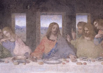 Das letzte Abendmahl, 1495-97 (nach der Restaurierung)